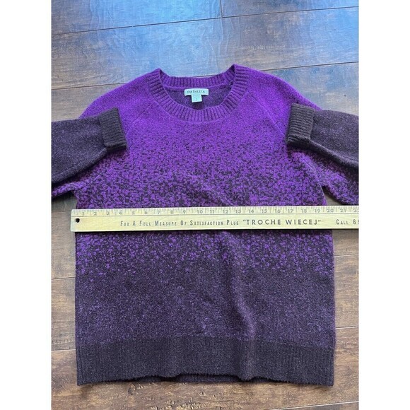 Athleta Womens Purple Ombré Jacquard Crew Neck Sweater Size Small - Picture 3 of 6